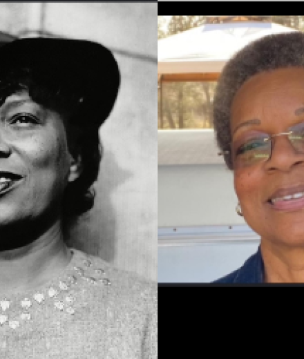 photos of Zora Neale Hurston and Lucy Anne Hurston