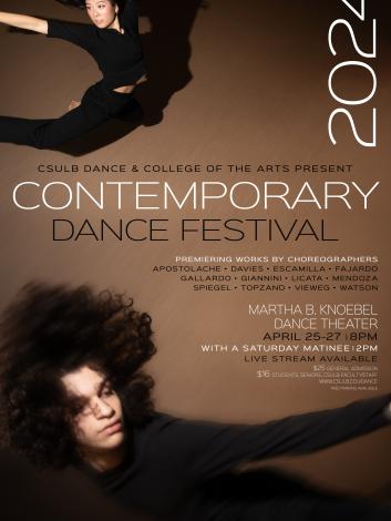 CSULB Dance and College of the Arts present 2024 Contemporary Dance Festival Poster