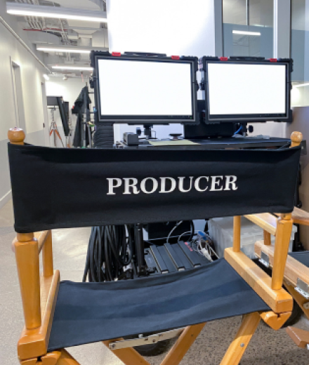 producer chair on set 