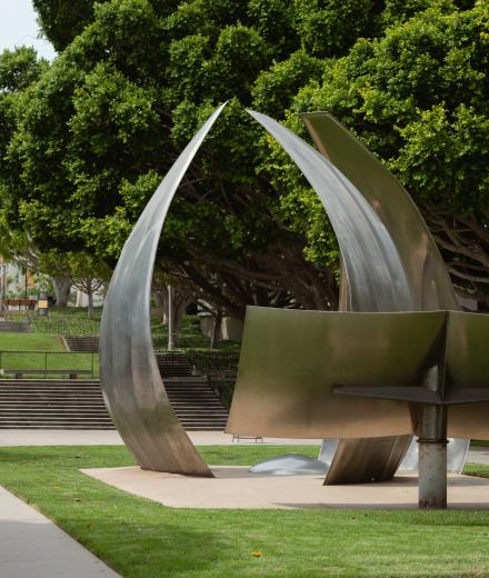 CSULB "Now" Sculpture on campus