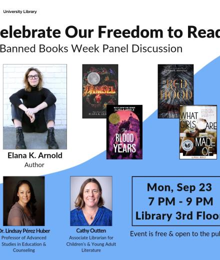 Celebrate our Freedom to Read 2024 event announcement flyer