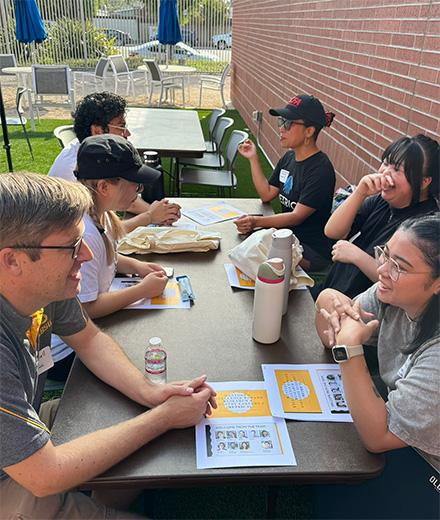ice breaker activity at METRIC fall welcome 2024