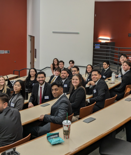 COB Big SMIF team Win CFAOC RFP Competition Classroom