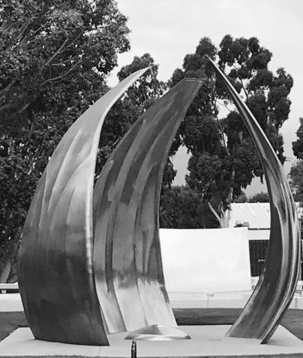 campus metal sculpture