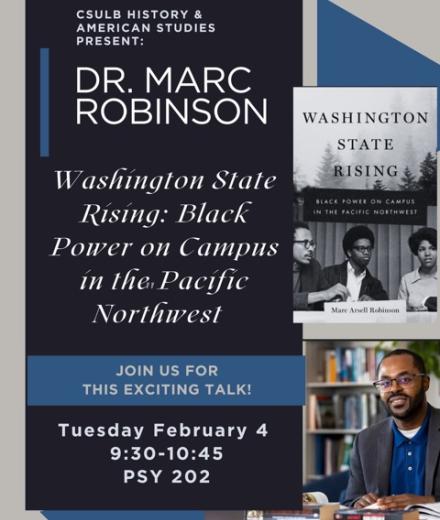 Flyer for Marc Robinson Talk