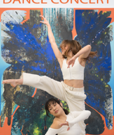 Contemporary Dance Concert Poster Thumb - two dancers in front of artwork