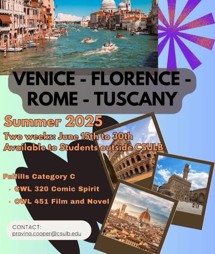 flyer for Dr Cooper's classes in Italy