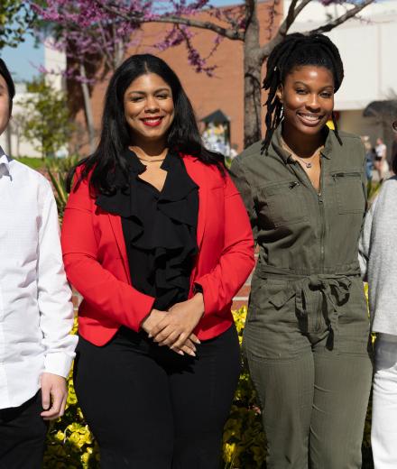 Amber Johnson and students