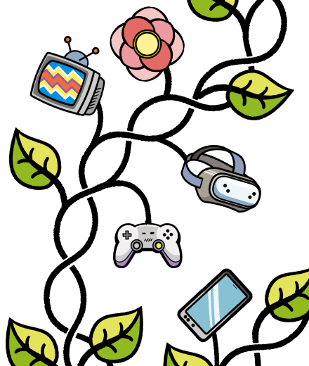vine with techno items