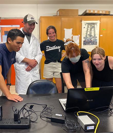 Darren Johnson and student researchers