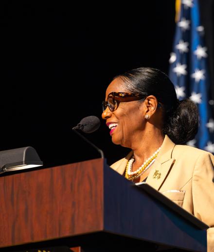 CSULB Provost Karyn Scissum Gunn at 2025 Convocation