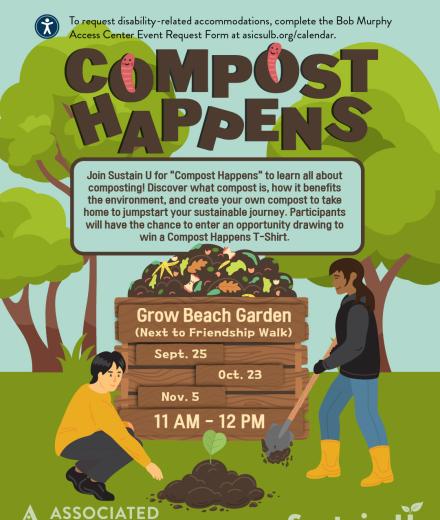 compost happens with gardening graphic