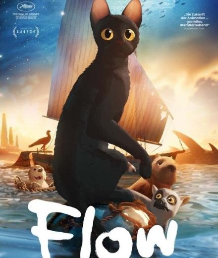 image of cat and ship with the word Flow