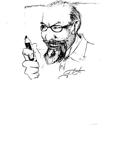 drawing of person holding a pencil