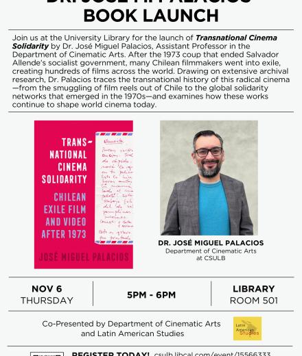 Dr. Palacios Book Launch Flyer