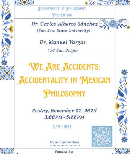 Philosophy Department Lecture Flyer