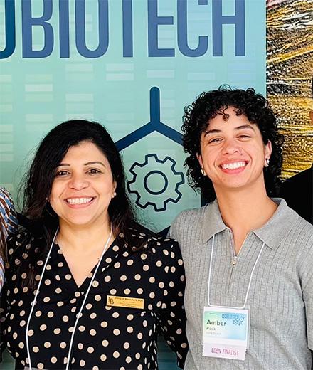 Professor Bhandari and Amber Peek