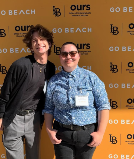 Emma and Adam at the CSULB Student Research Competition