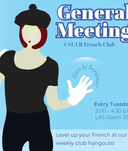French Club General Meeting Flyer
