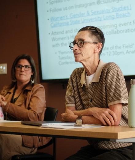 Lori and Jen at the History of WGSS Event