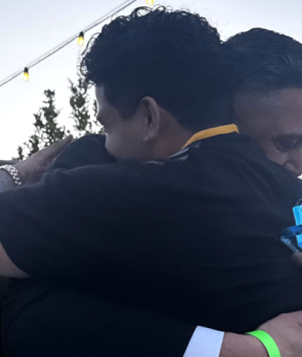 scpd hugging people