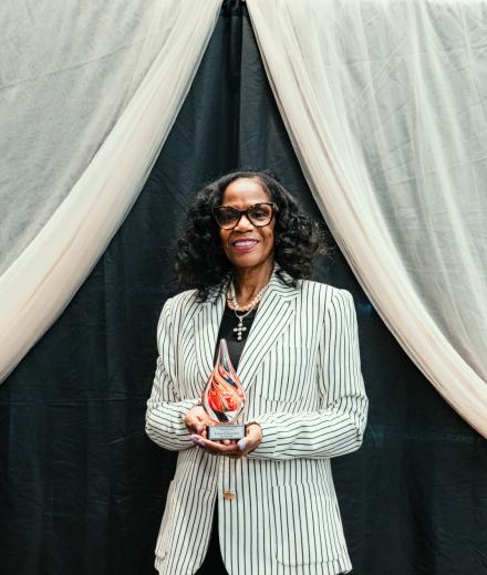 Provost Scissum Gunn with Leadership Award