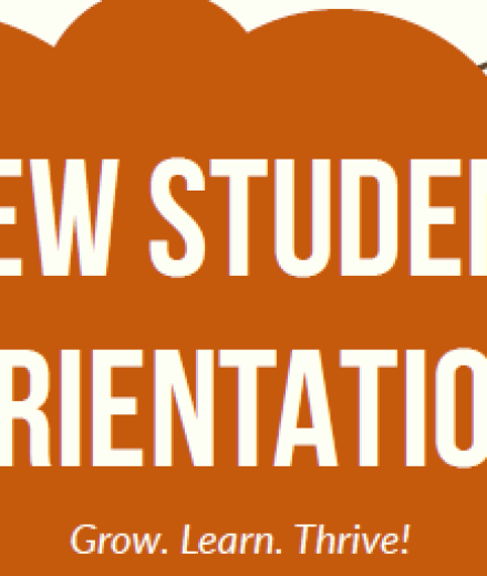 New student orientation banner