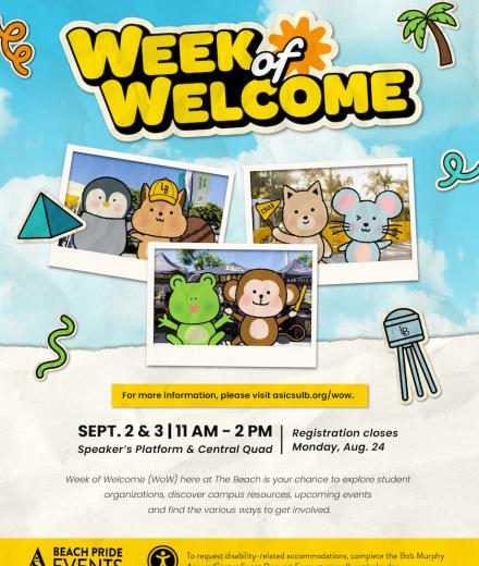 Week of welcome decorative infographic