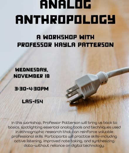 Analog Anthropology Workshop Flyer