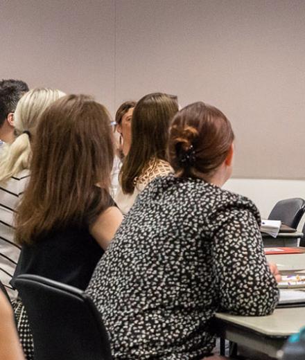 Dr. Kirsty Flemming works with Faculty Members
