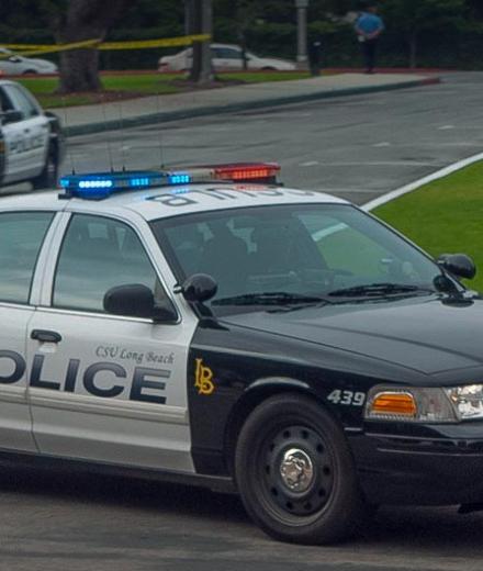 Police cars on campus