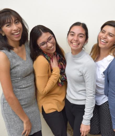 Students from the Center laughing together