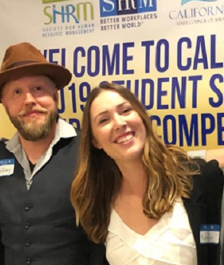 Students and Jeff Bentley CalSHRM Student Case Competition.
