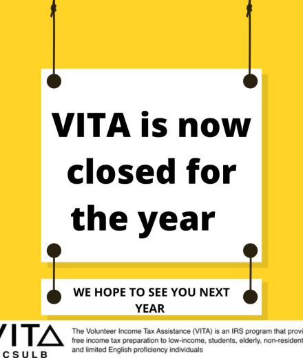 COB TAX PREP CLOSED