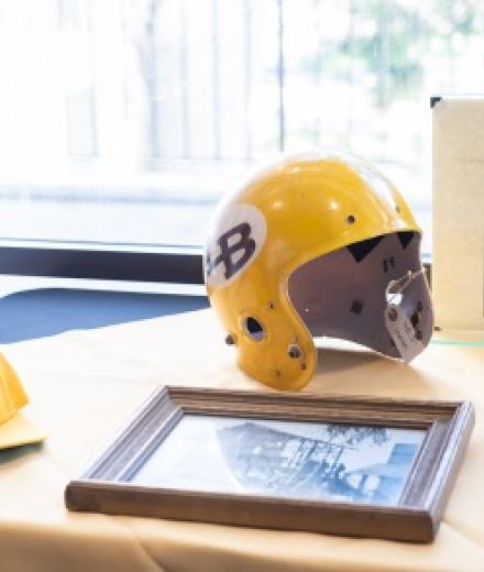 Golden Graduates Football Helmet