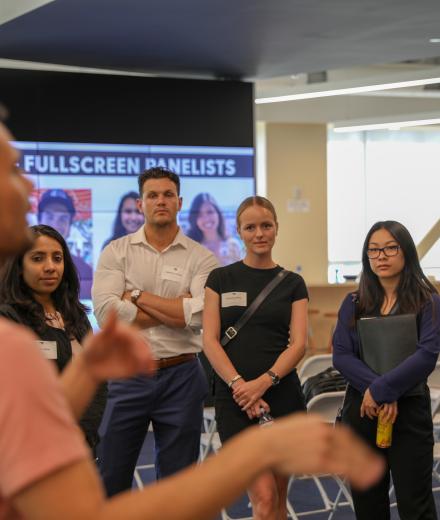 Fullscreen Media Tour with Accelerated MBA Students