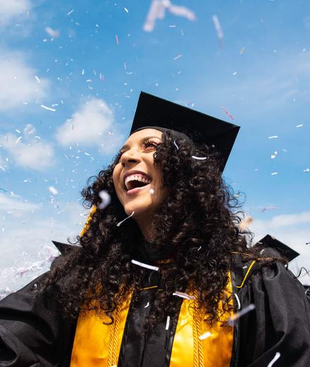 Female graduate during commencement