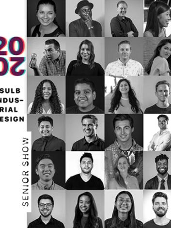 class photo of 2020 Industrial Design graduates