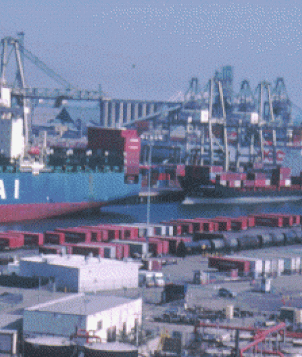 active port in Long Beach harbor