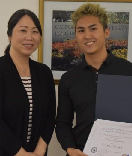  Career Development Center counselor Jina Lee Flores and Noa
