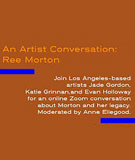 Flyer advertising a discussion with artist Ree Morton