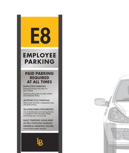 Artist rendition of new parking signage