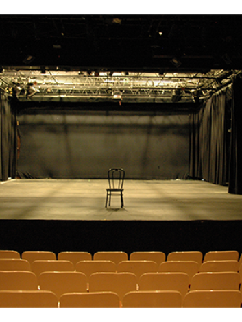 theater with chair on stage