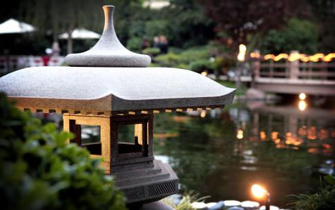 Yukimi-Doro Lantern Close-Up at the Earl Burns Miller Japanese Garden
