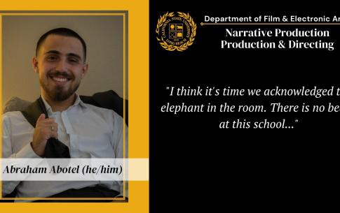 Abraham Abotel: I think it's time we acknowledged the elephant in the room. There is no beach at this school..."