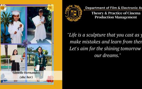 Gisselle Hernandez: Life is a sculpture that you cast as you make mistakes and learn from them. Let's aim for the shining tomorrow of our dreams.