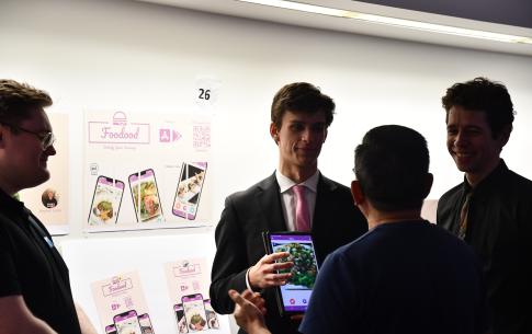 Students pitch Food App to judge