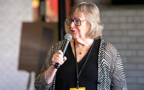 President Jane Close Conoley at Angel Stadium