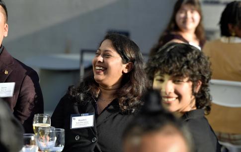 Students seated at a table at the Senior Send-Off