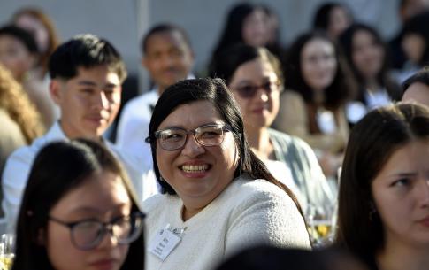 Students seated at a table at the Senior Send-Off